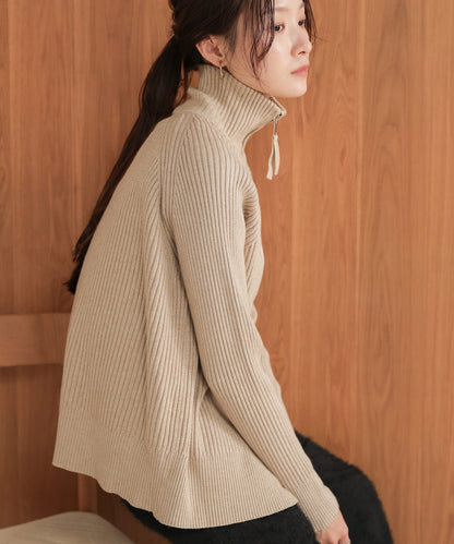 ［KNIT20％OFF］w zip rib knit cardigan