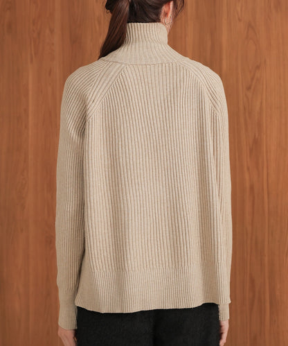 ［KNIT20％OFF］w zip rib knit cardigan