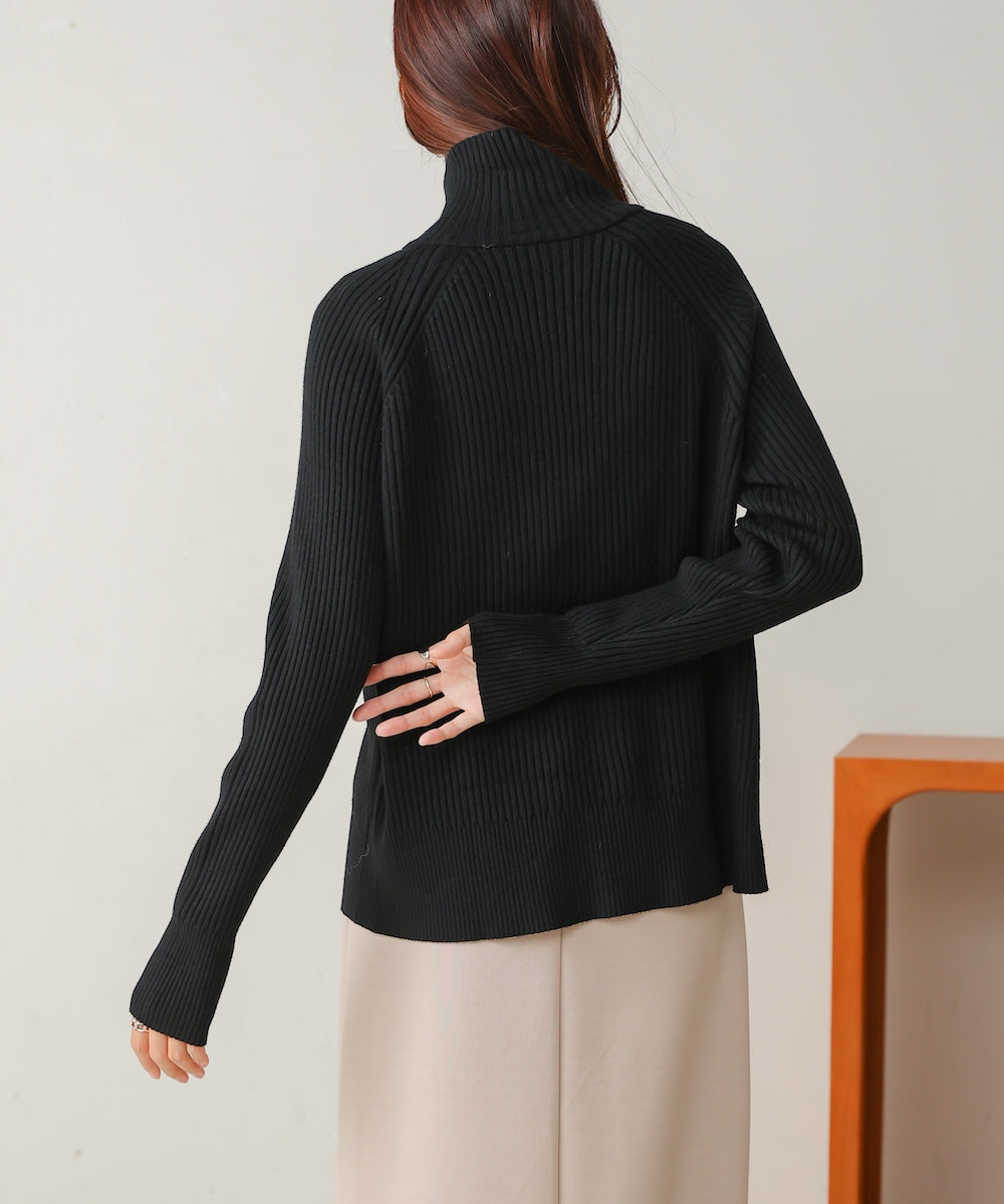 ［KNIT20％OFF］w zip rib knit cardigan