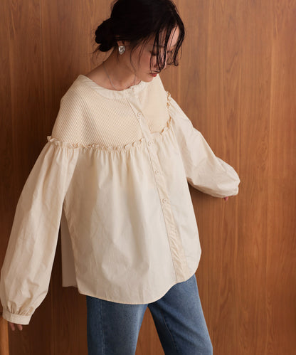 knit docking blouse