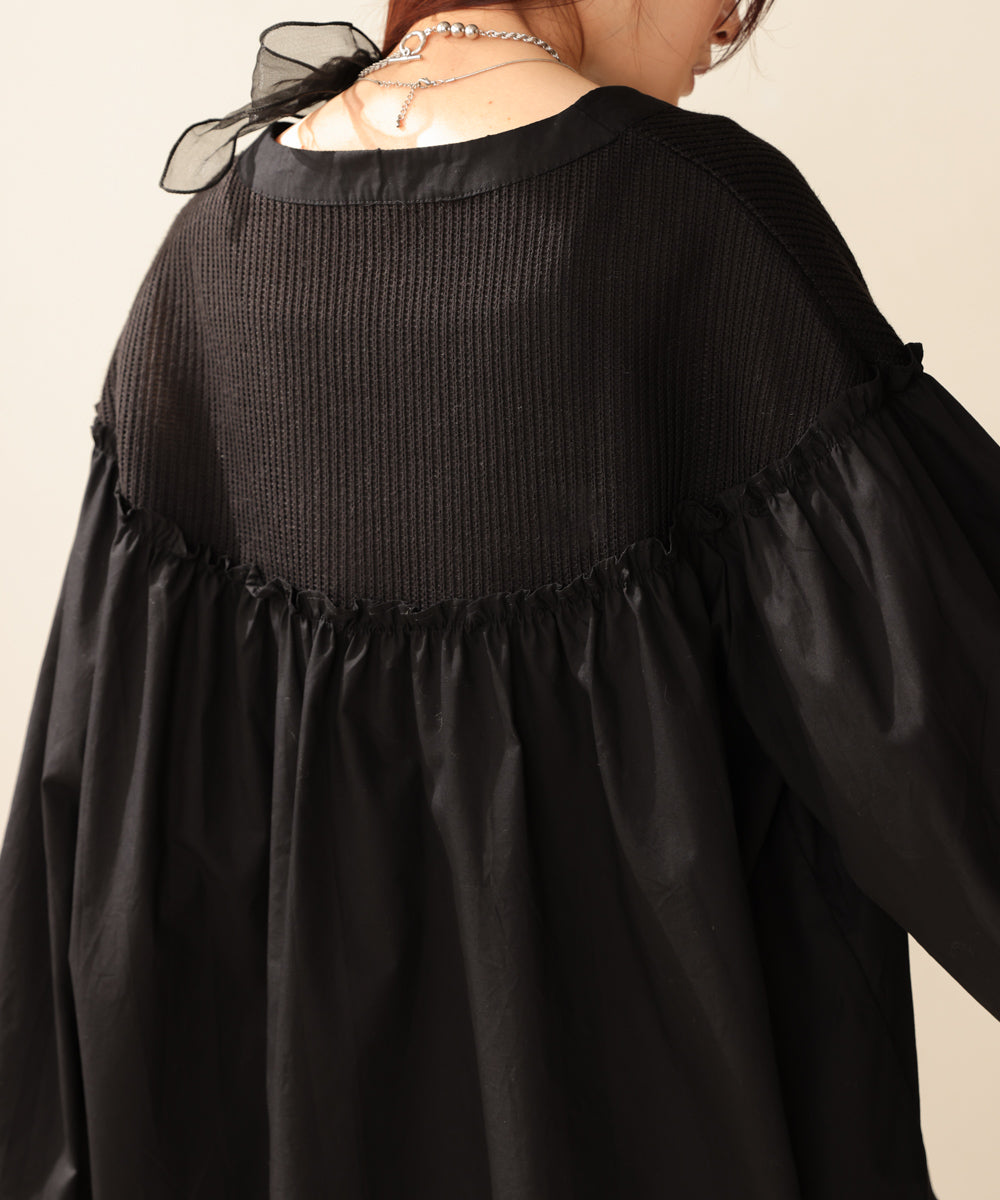 knit docking blouse