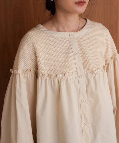 knit docking blouse