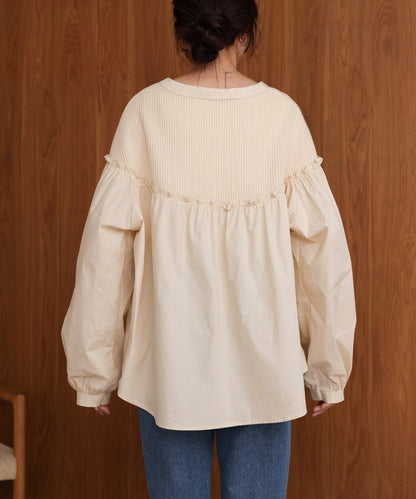 knit docking blouse