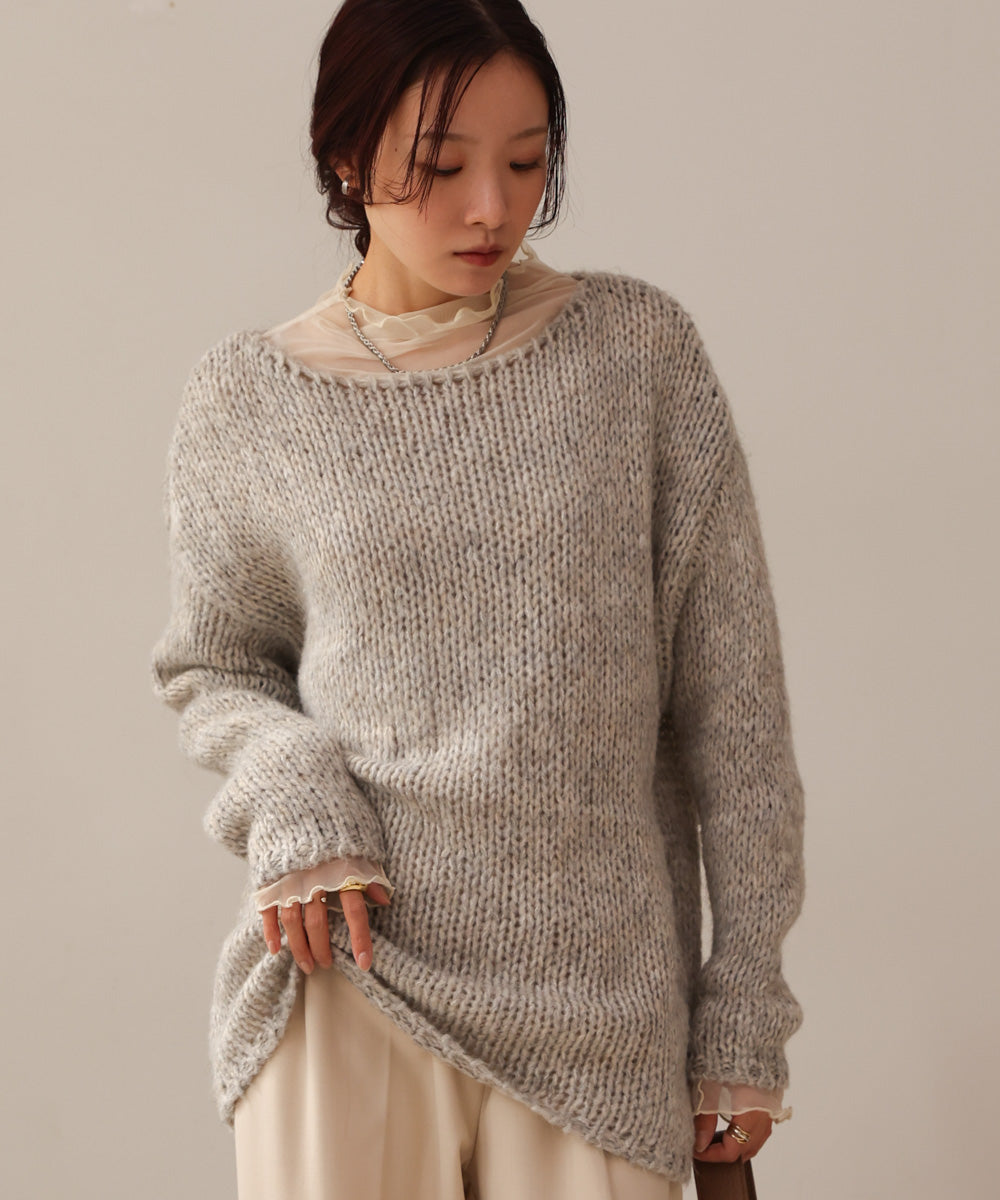 ［KNIT20％OFF］melange knit top