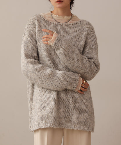 ［KNIT20％OFF］melange knit top