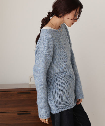 ［KNIT20％OFF］melange knit top