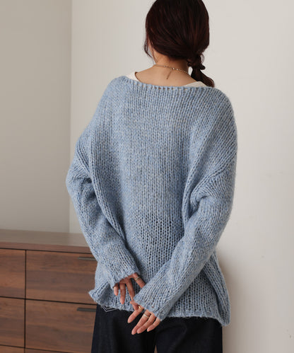 ［KNIT20％OFF］melange knit top