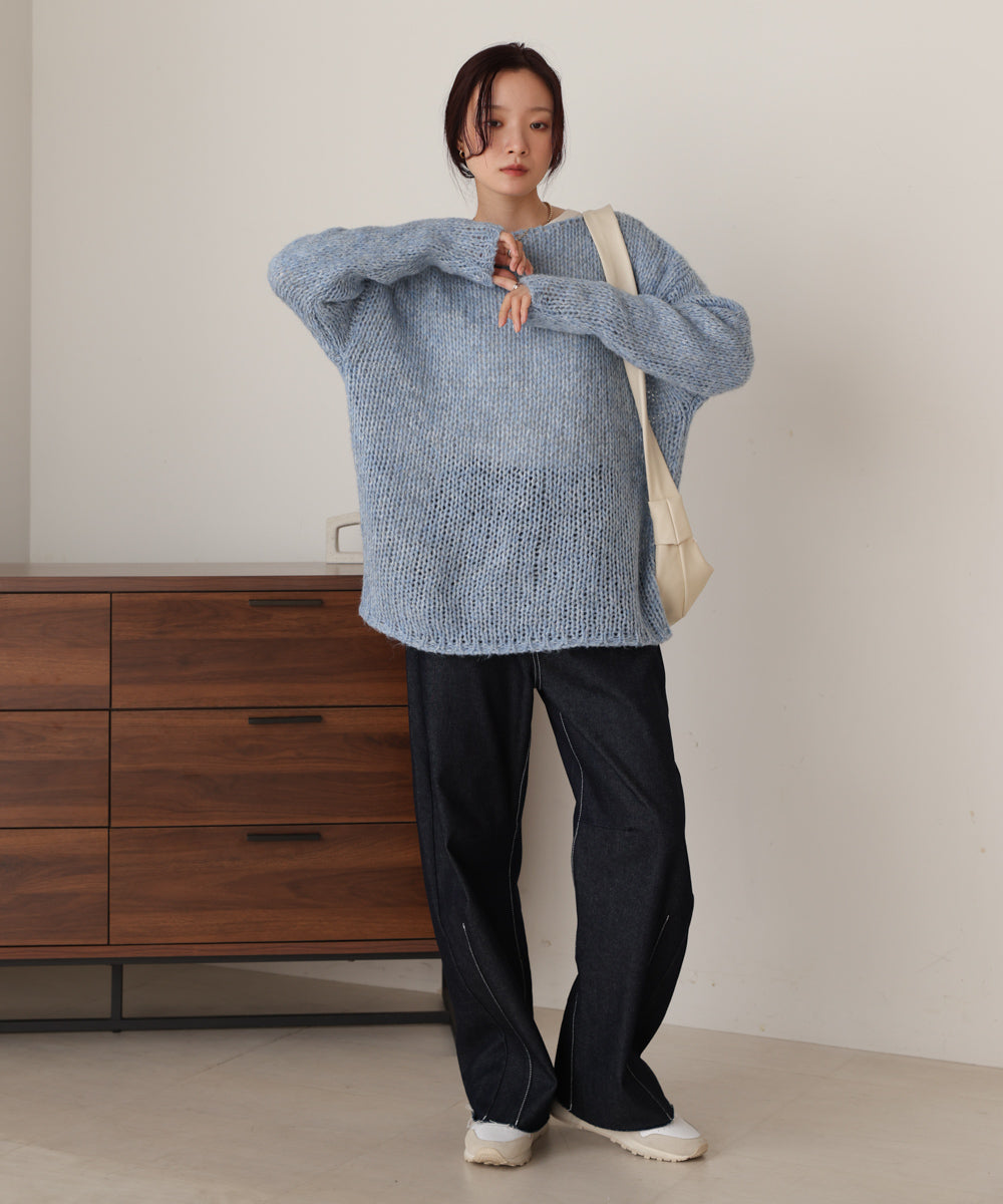 ［KNIT20％OFF］melange knit top