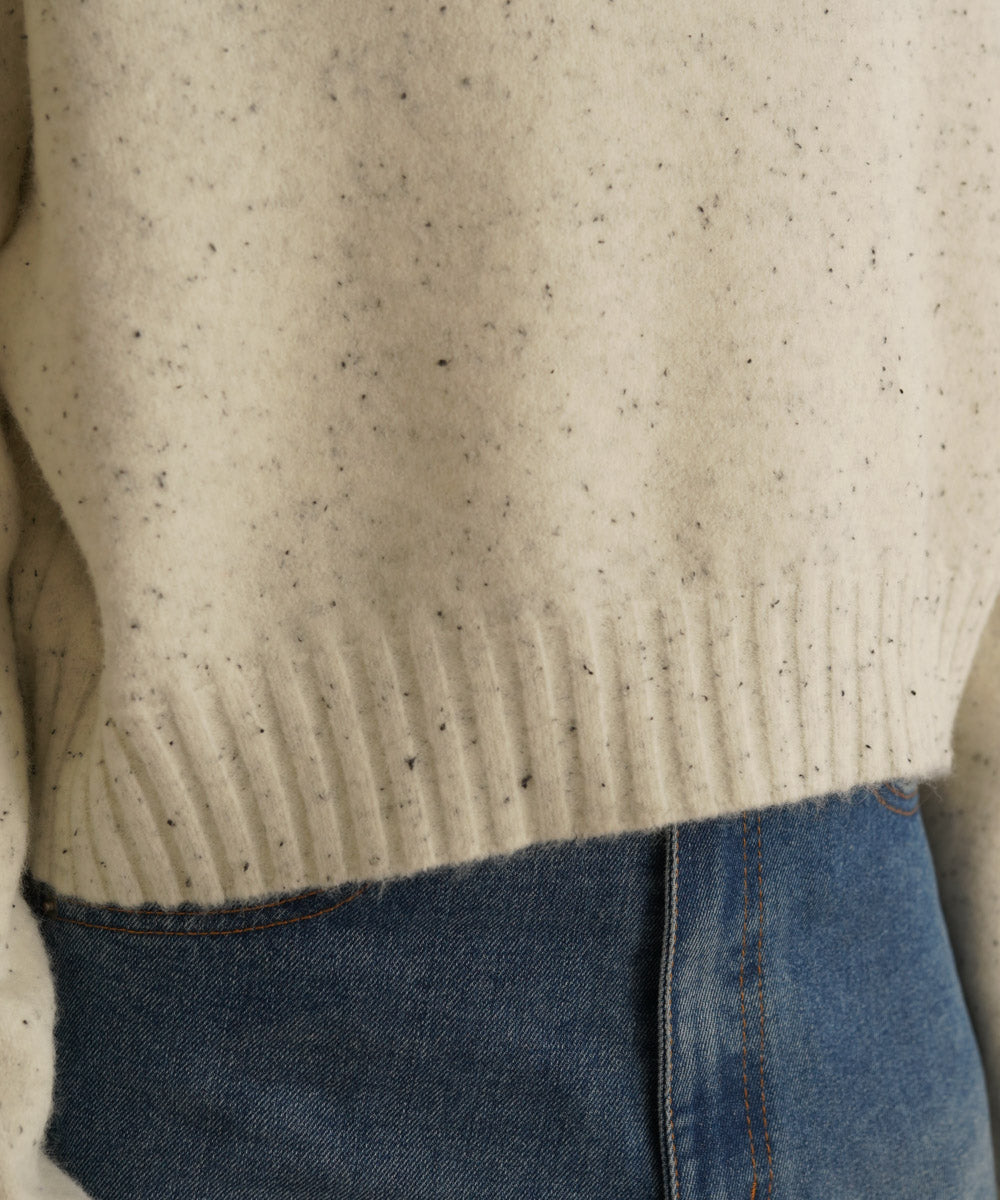 ［KNIT20％OFF］nep yarn high neck knit pullover