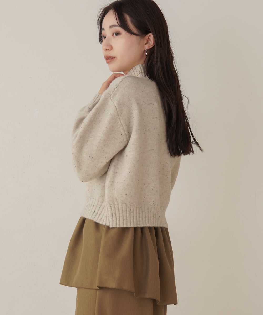 ［KNIT20％OFF］nep yarn high neck knit pullover