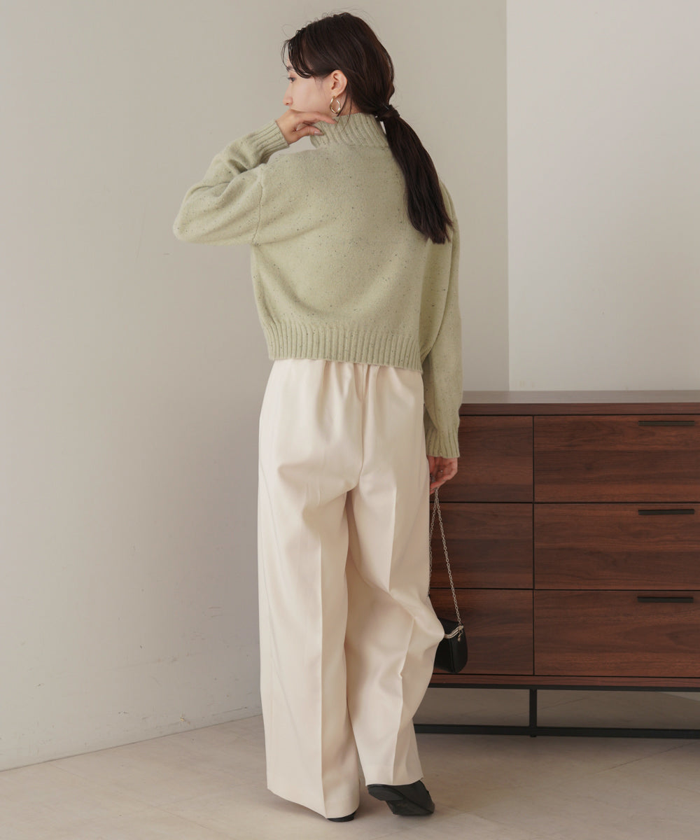 ［KNIT20％OFF］nep yarn high neck knit pullover