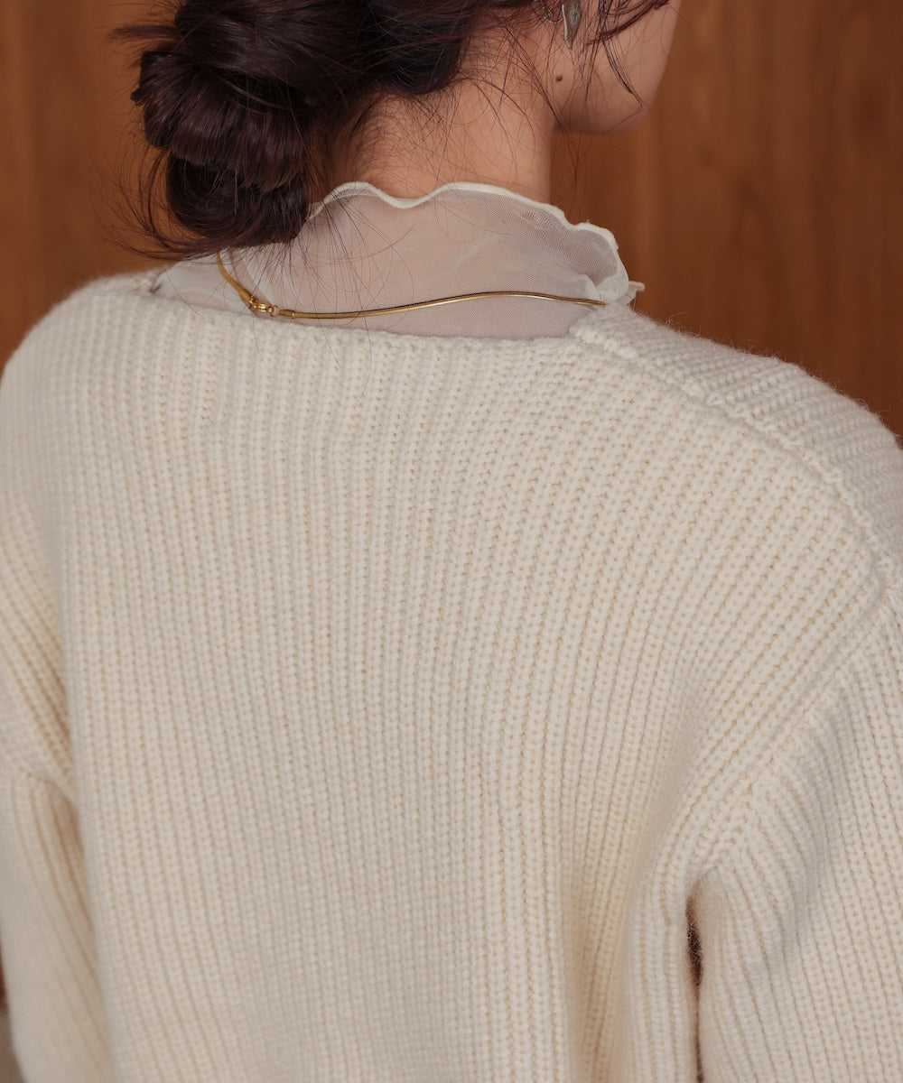 nuanced gold button cardigan