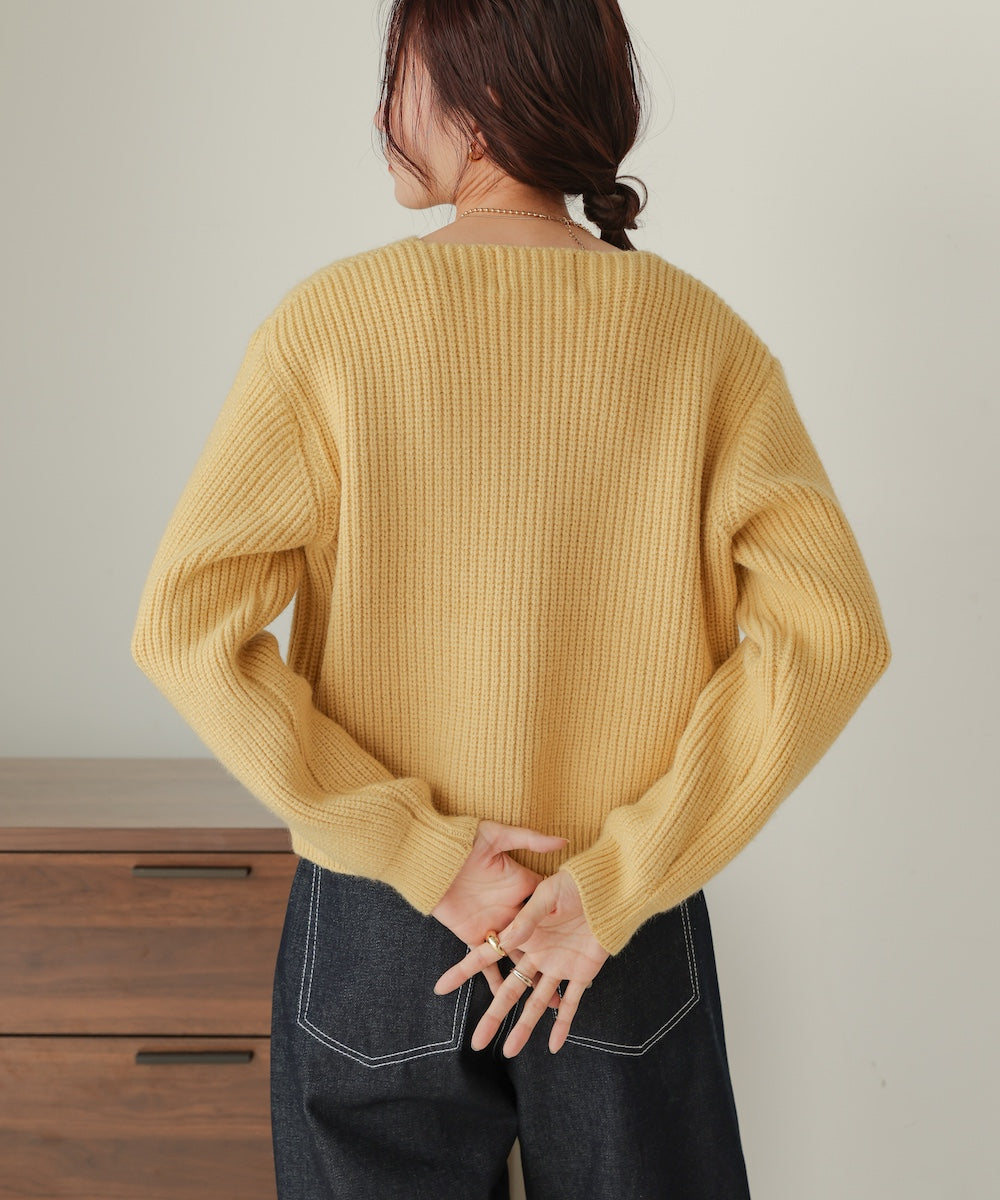 nuanced gold button cardigan