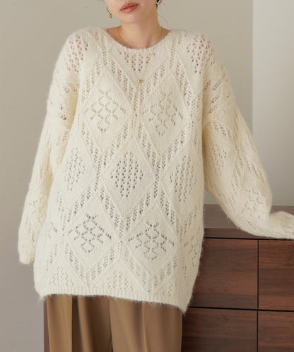 ［KNIT20％OFF］patterned melange knit