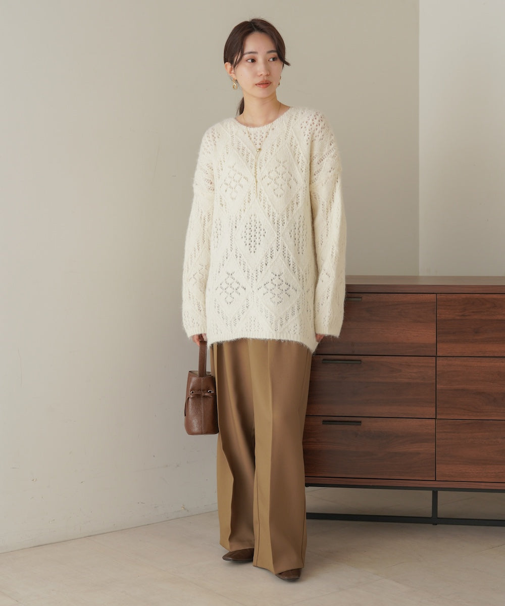 ［KNIT20％OFF］patterned melange knit