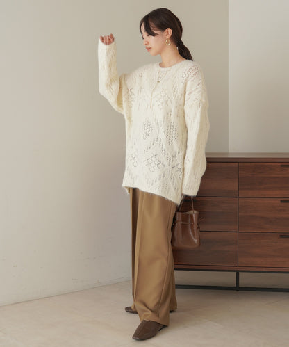 ［KNIT20％OFF］patterned melange knit