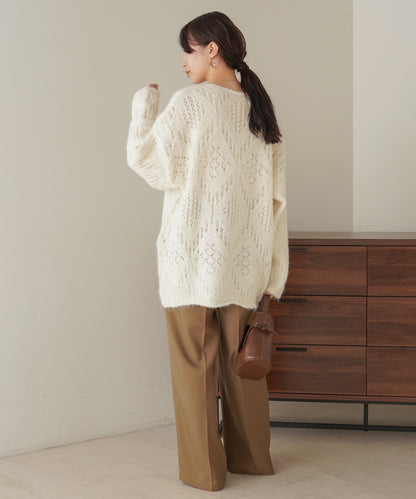 ［KNIT20％OFF］patterned melange knit