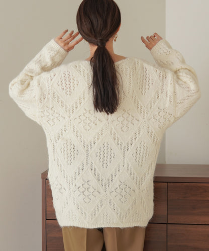 ［KNIT20％OFF］patterned melange knit