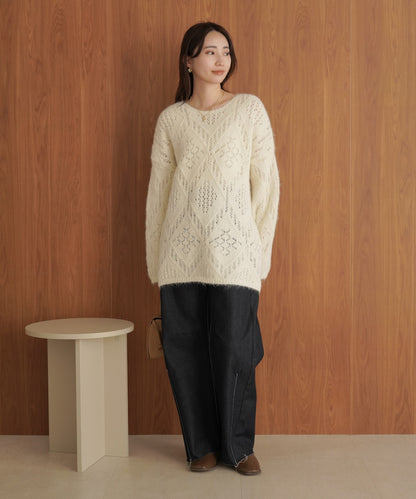 ［KNIT20％OFF］patterned melange knit