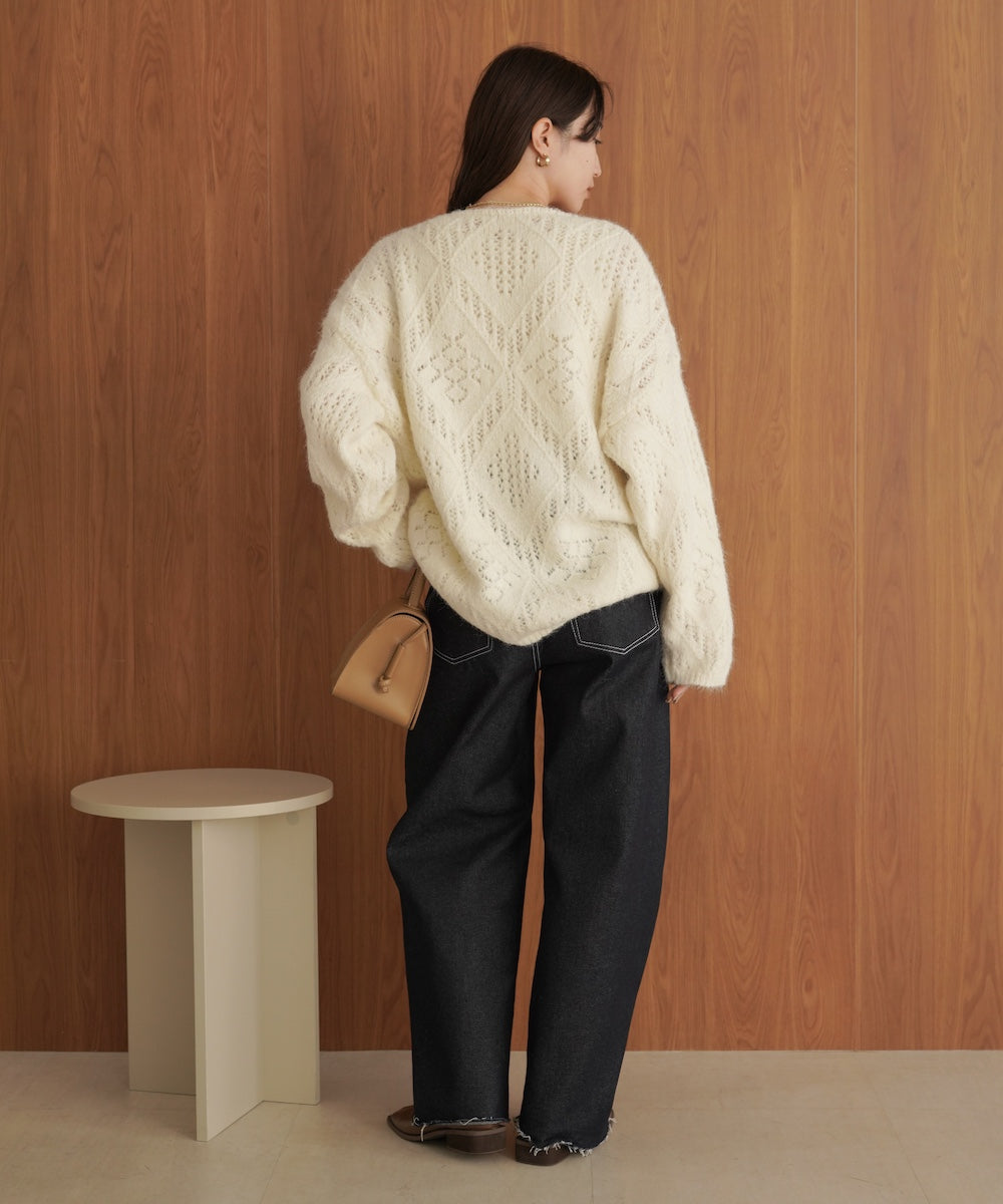 ［KNIT20％OFF］patterned melange knit