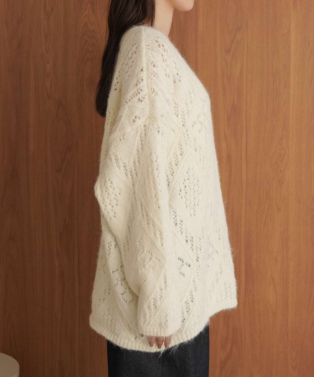 ［KNIT20％OFF］patterned melange knit