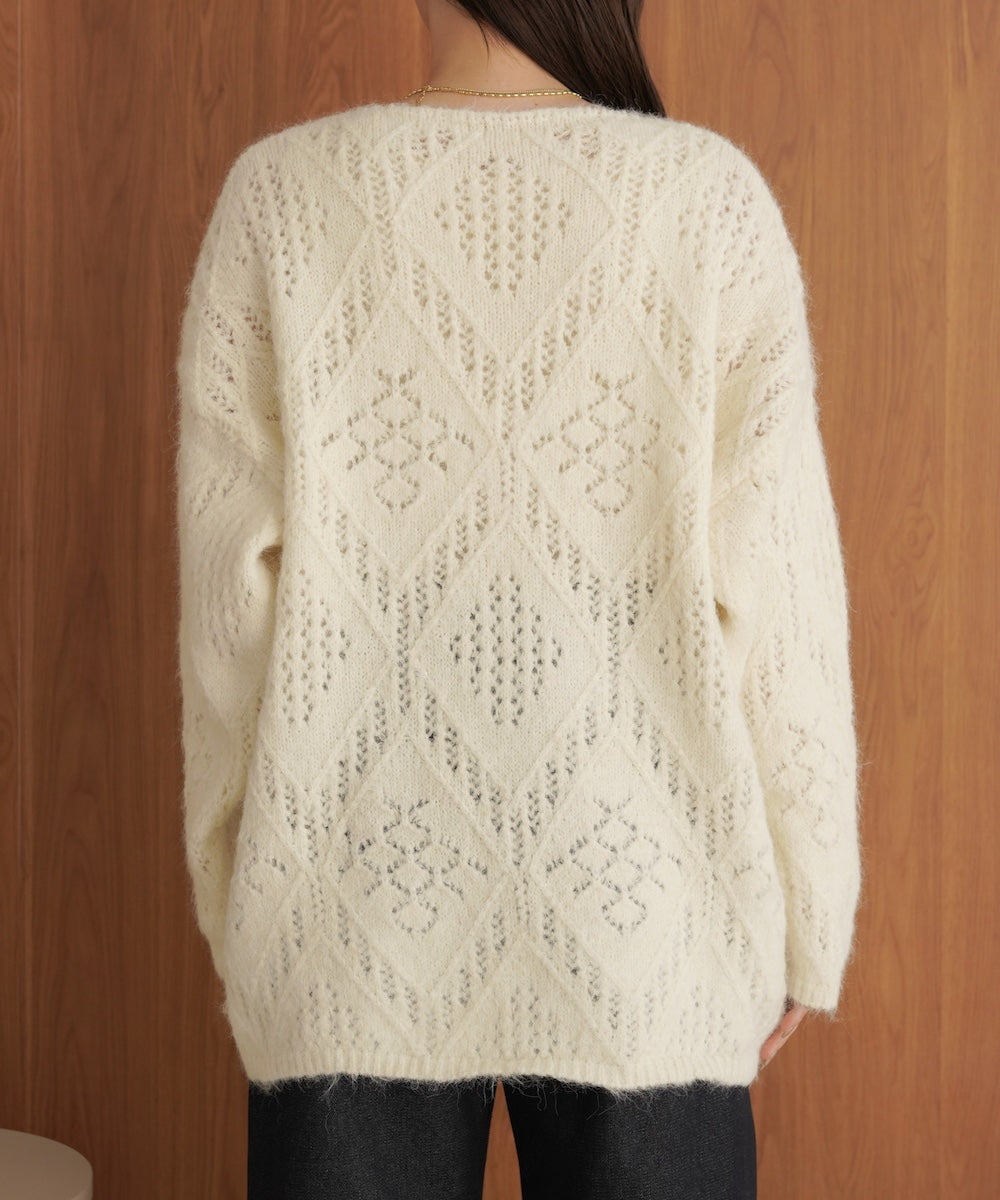 ［KNIT20％OFF］patterned melange knit