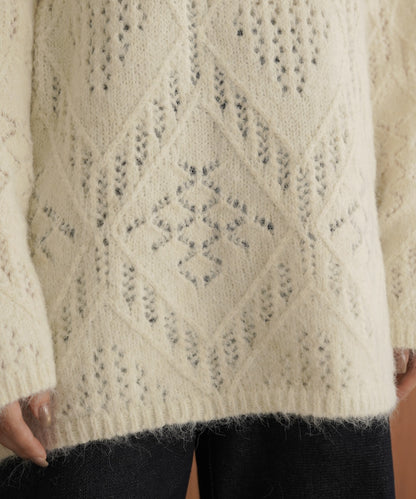 ［KNIT20％OFF］patterned melange knit