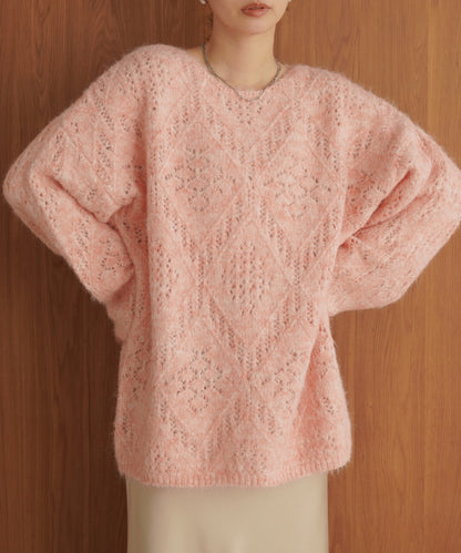 ［KNIT20％OFF］patterned melange knit