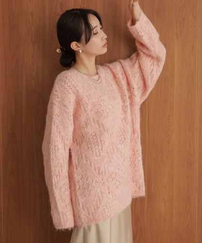 ［KNIT20％OFF］patterned melange knit