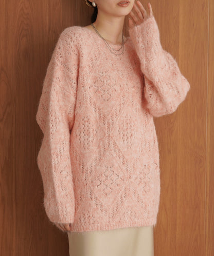 ［KNIT20％OFF］patterned melange knit