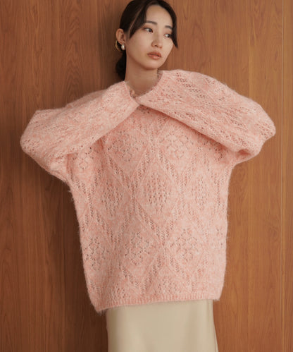 ［KNIT20％OFF］patterned melange knit