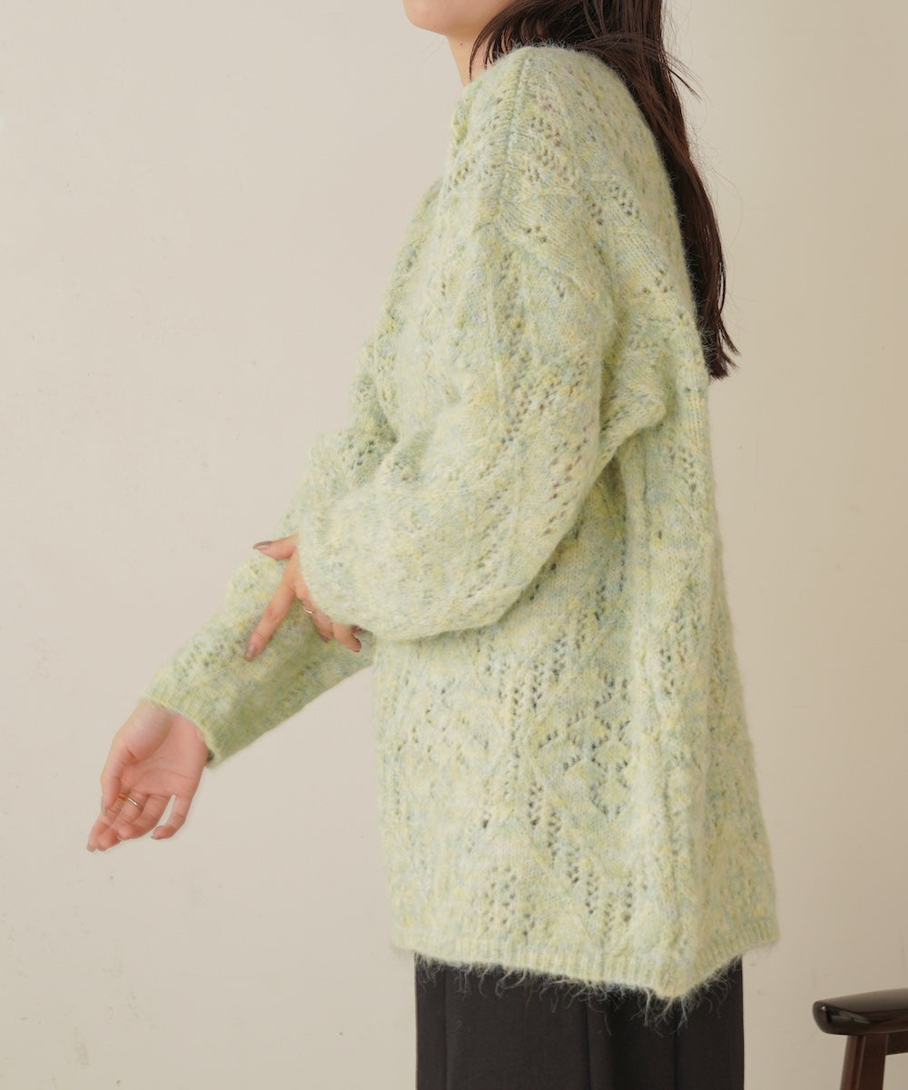 ［KNIT20％OFF］patterned melange knit