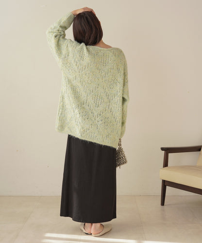 ［KNIT20％OFF］patterned melange knit