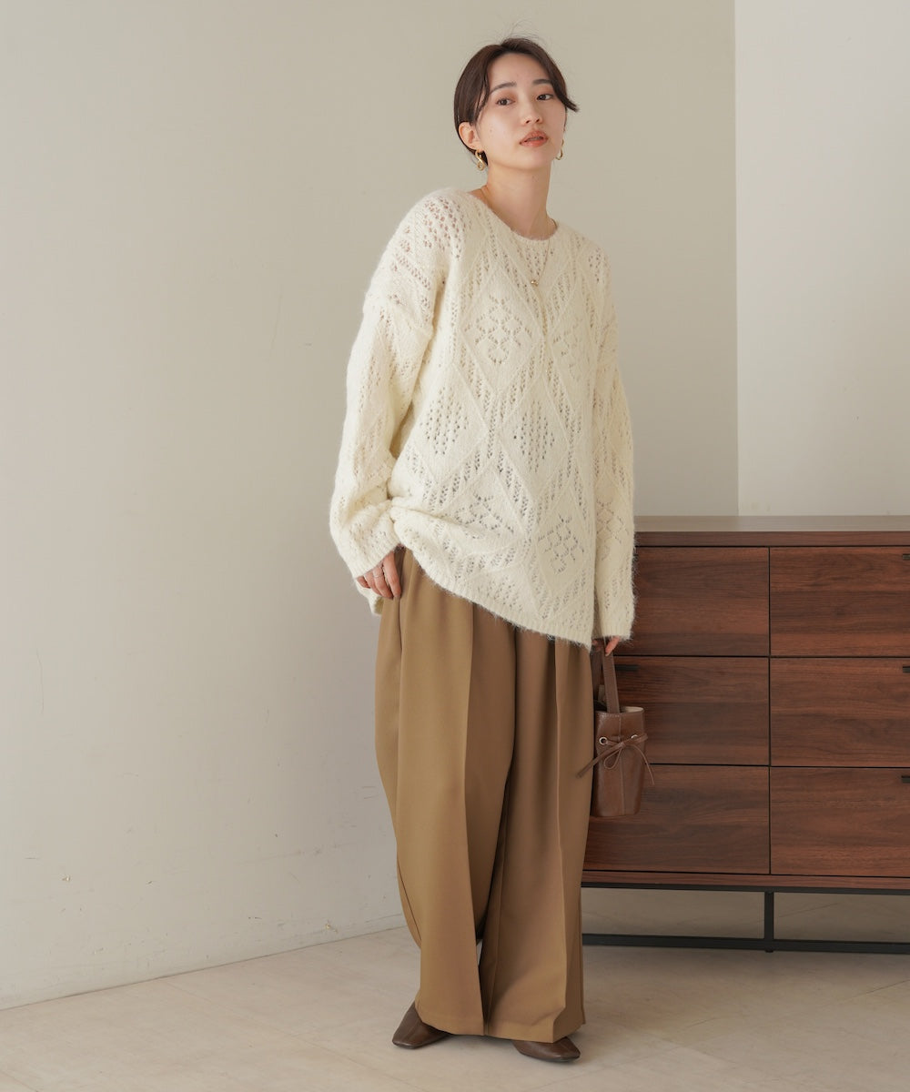 ［KNIT20％OFF］patterned melange knit