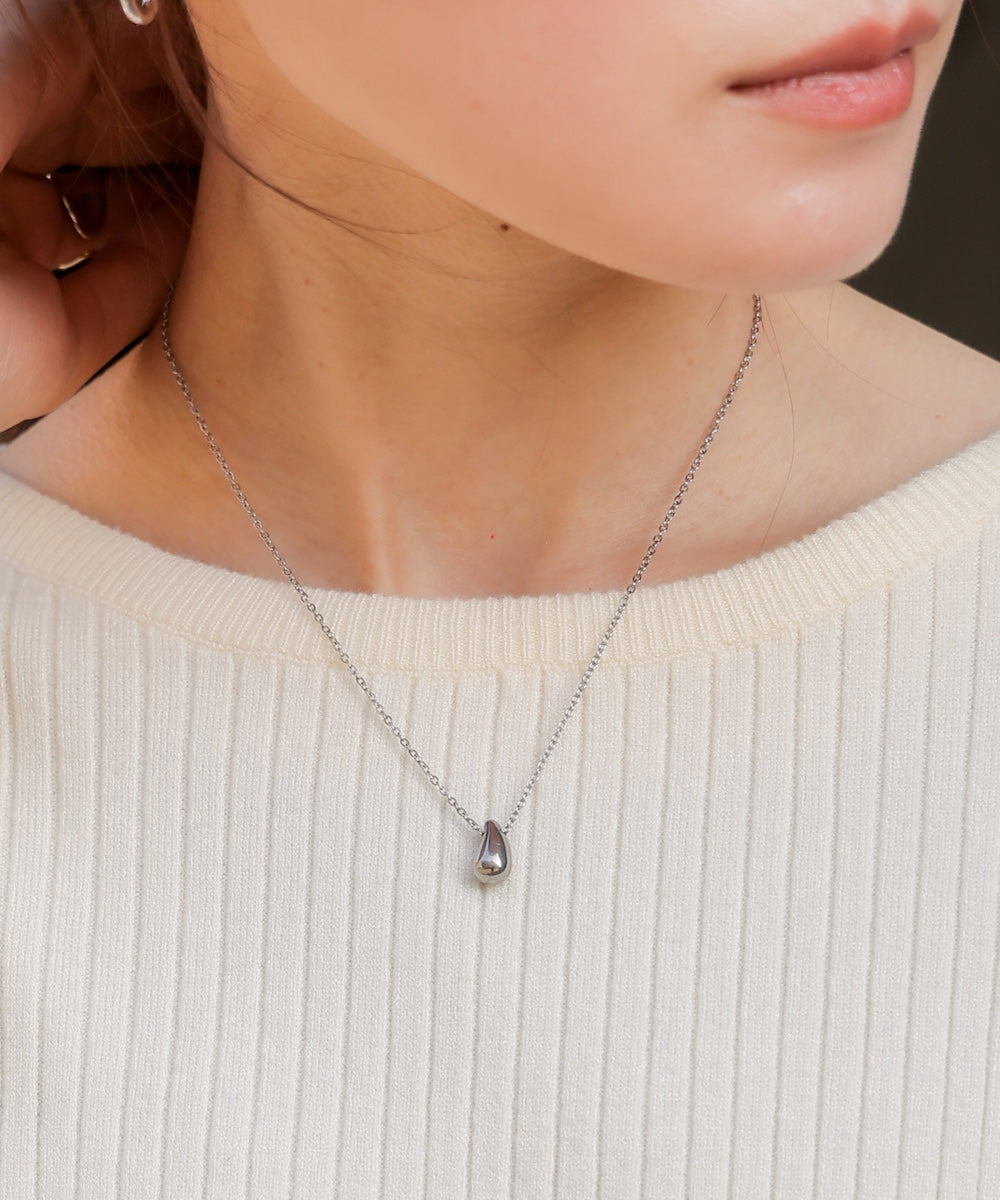ステンレス Stainless Steel メタルドロップネックレス