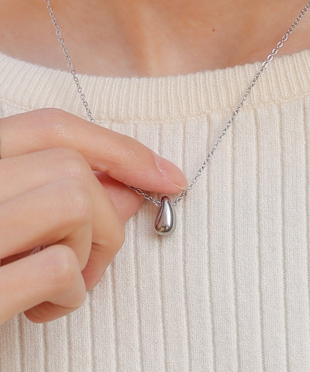ステンレス Stainless Steel メタルドロップネックレス