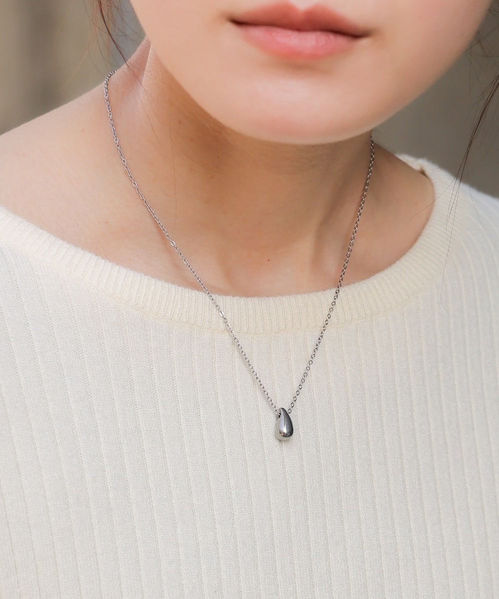 ステンレス Stainless Steel メタルドロップネックレス