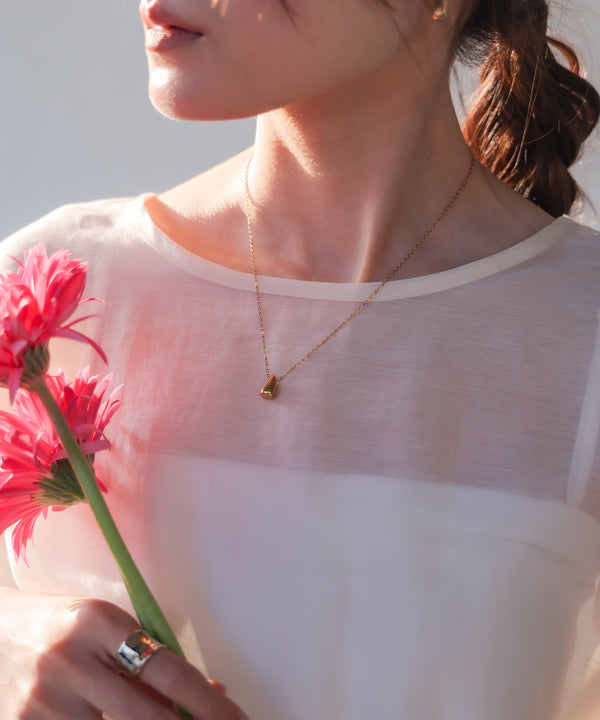 ステンレス Stainless Steel メタルドロップネックレス