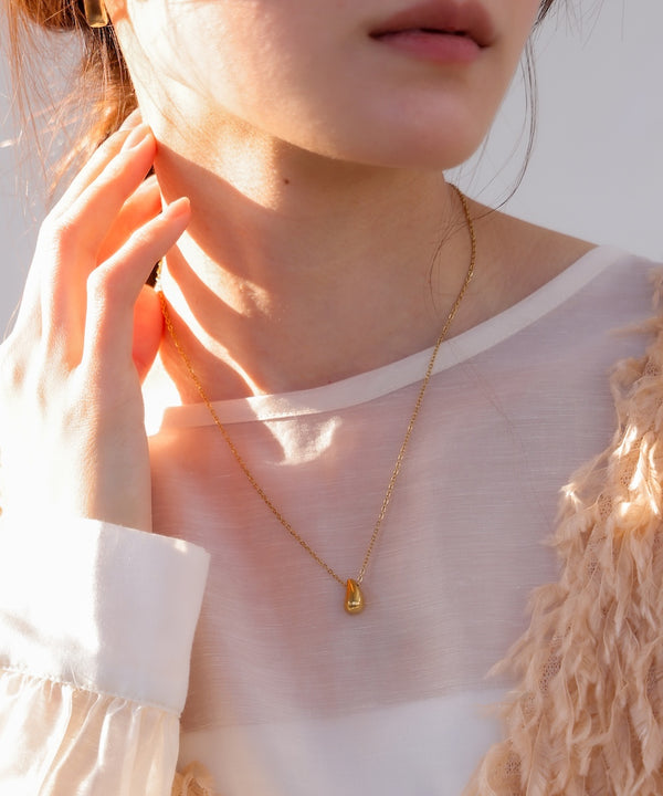 ステンレス Stainless Steel メタルドロップネックレス