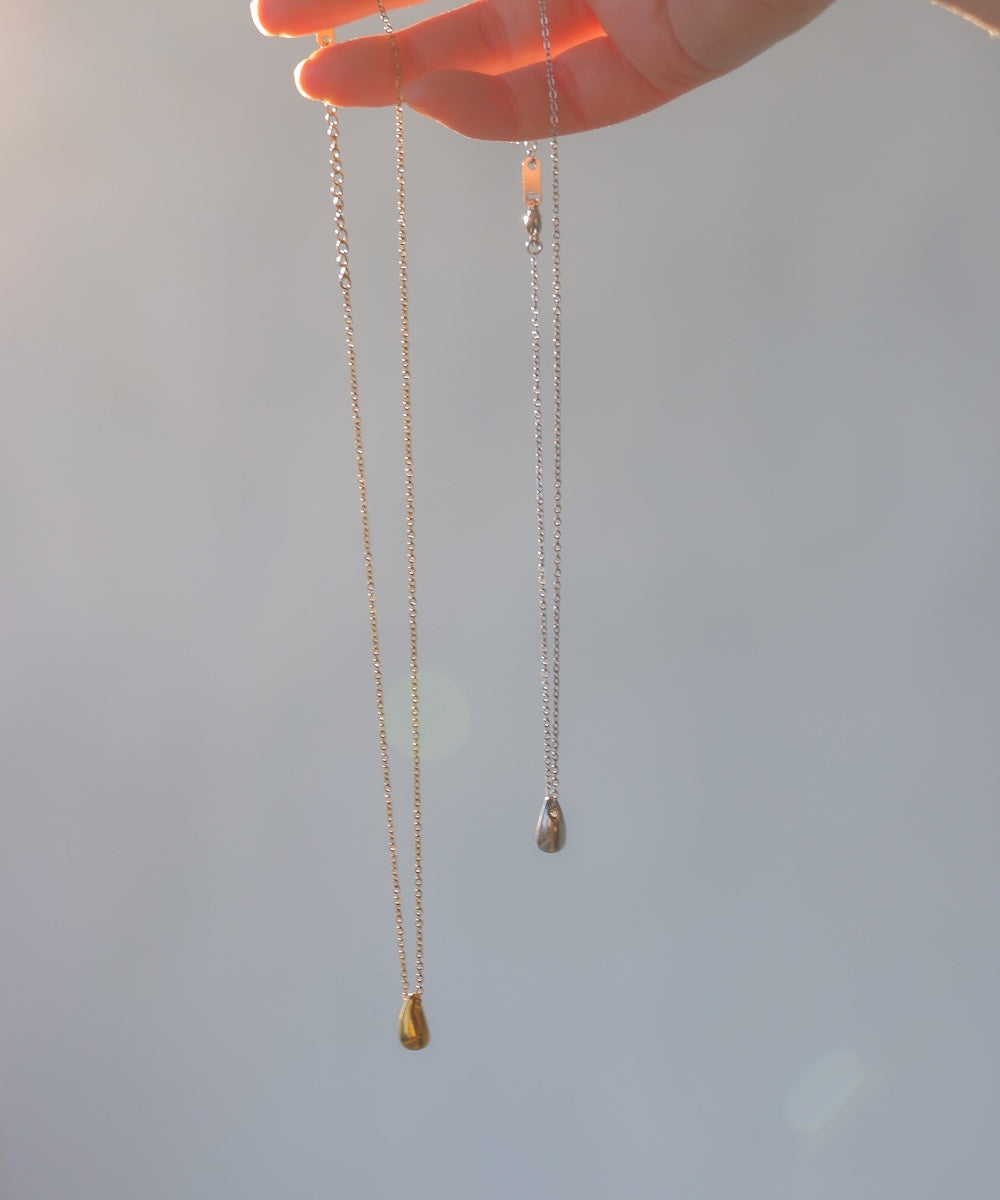 ステンレス Stainless Steel メタルドロップネックレス