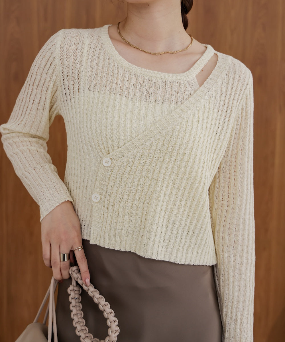 【公式サイト限定価格】layered design knit top