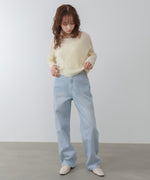 レイヤードデザインニットトップス