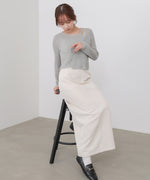 レイヤードデザインニットトップス