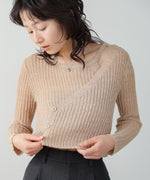 レイヤードデザインニットトップス