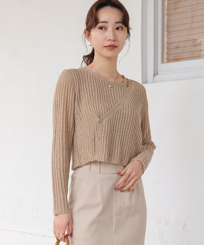 【公式サイト限定価格】layered design knit top