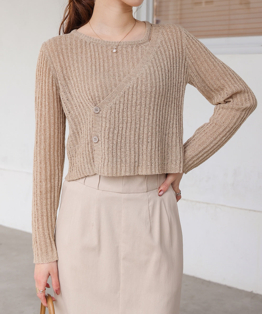 【公式サイト限定価格】layered design knit top