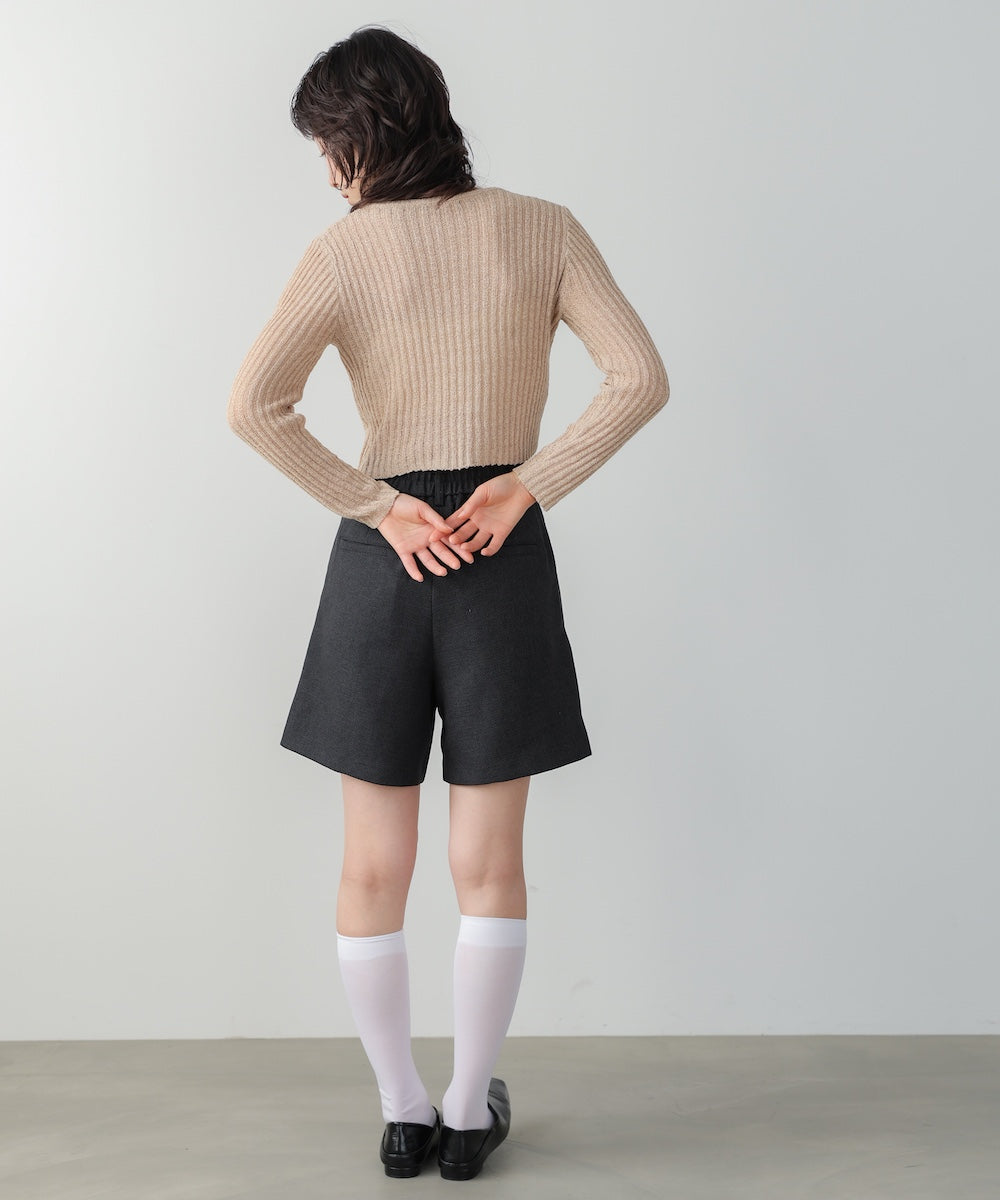 レイヤードデザインニットトップス