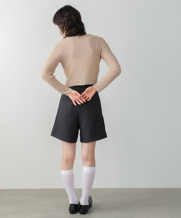 レイヤードデザインニットトップス