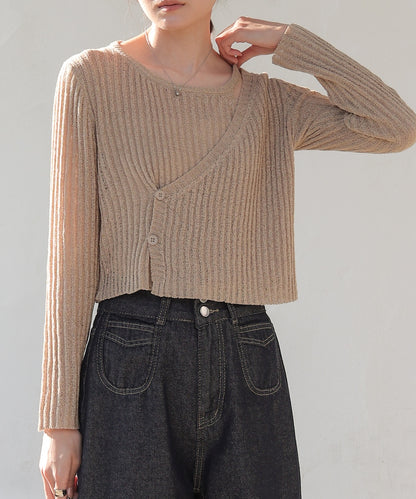 【公式サイト限定価格】layered design knit top