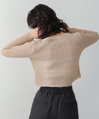 レイヤードデザインニットトップス